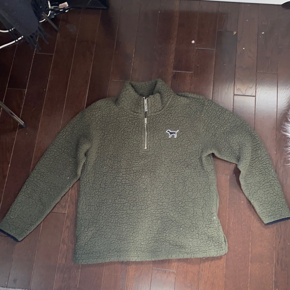 Pink olive green Sherpa